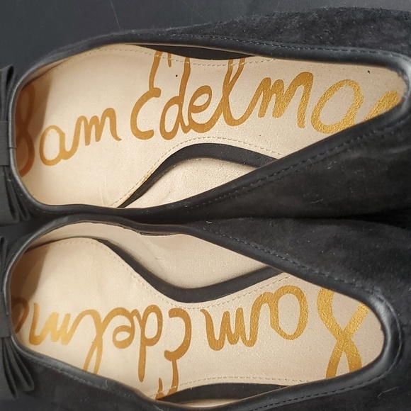 Sam Edelman Lizzy Suede Black Flats 9.5 - Picture 4 of 9